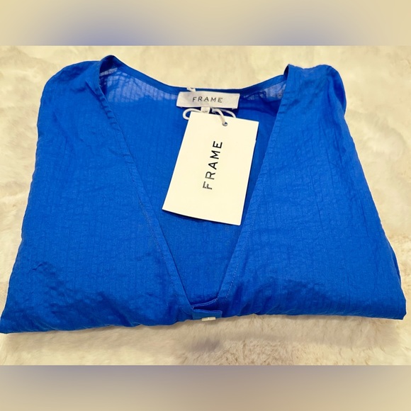 Frame long sleeves empire waist crop top, size M - Picture 4 of 10